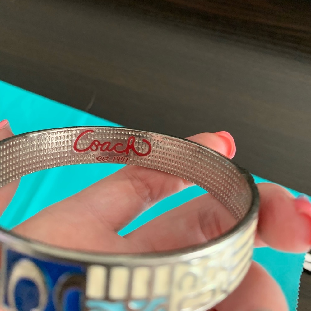 Coach Multicolor Silver Bangle Bracelet - image 4